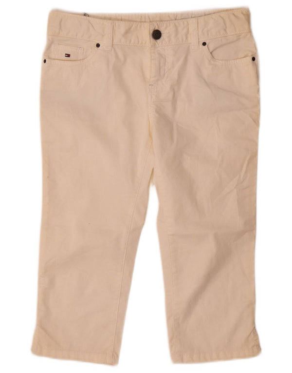 Tommy Hilfiger Girls Capri Παντελόνι 13-14 ετών W28 L16 Μπεζ βαμβακερό