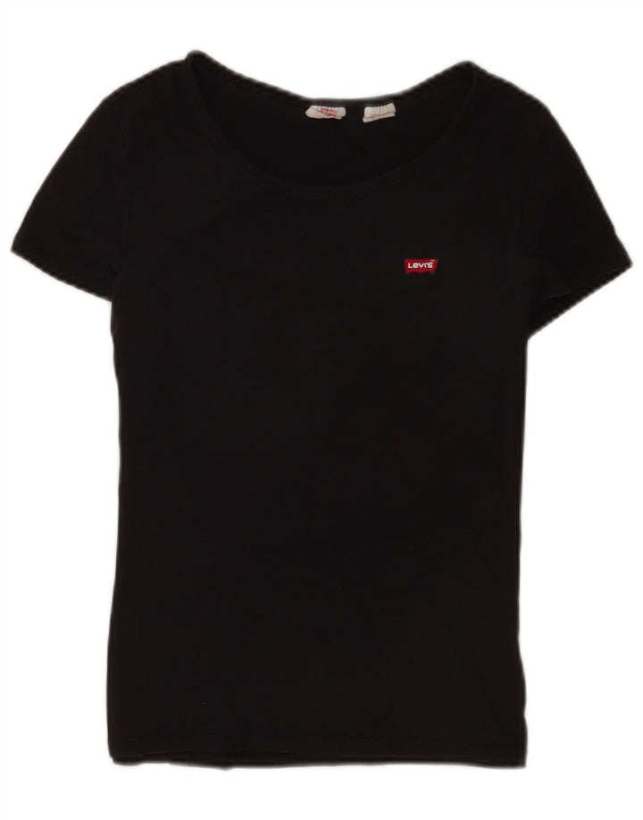 Γυναικείο T-Shirt Levi's Top UK 12 Medium Black