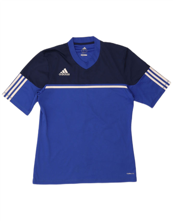Ανδρικό T-Shirt Marco Graphic Adidas Top Medium Blue Colorblock Πολυεστέρας