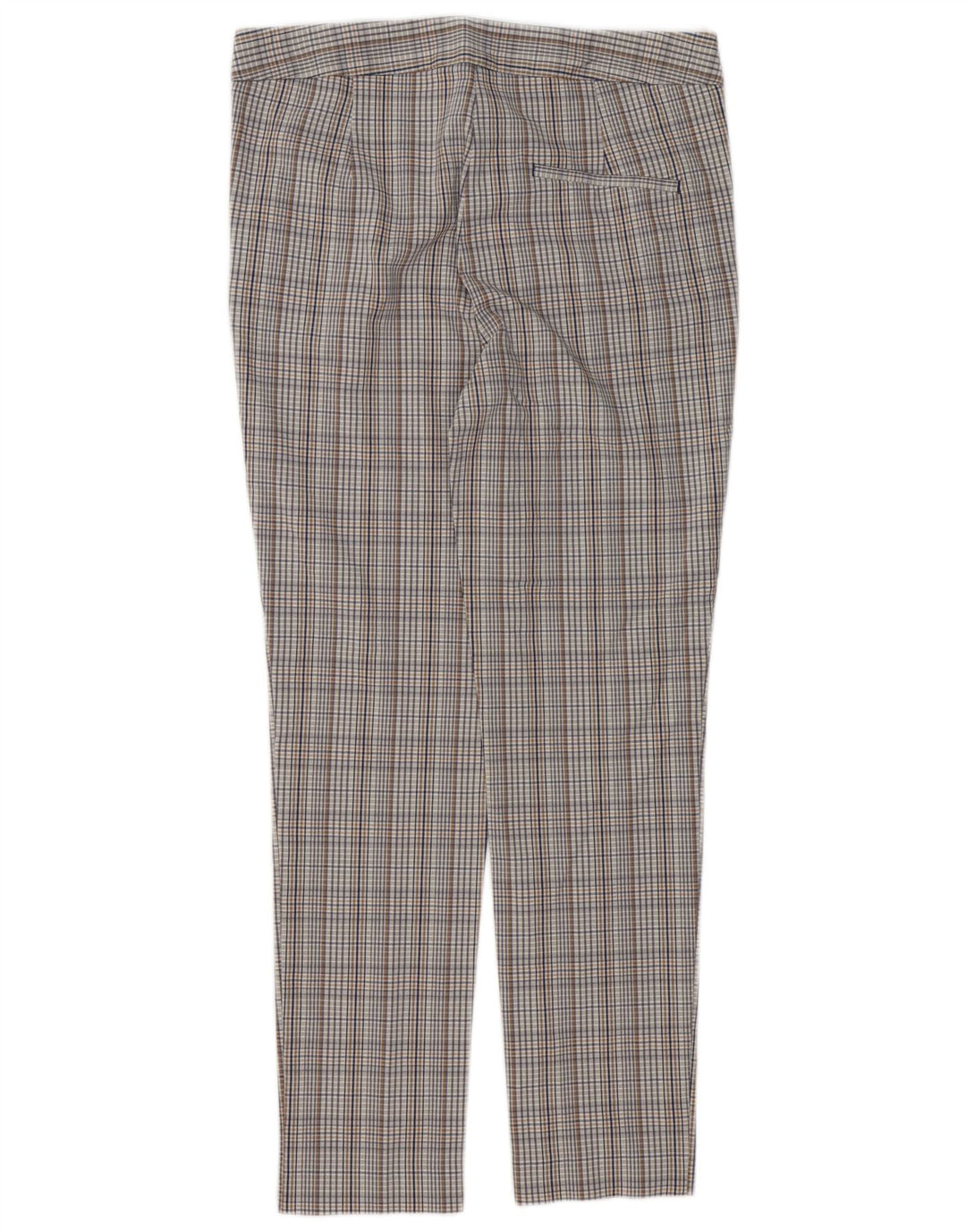 Zara Γυναικείο Slim παντελόνι Chino Μεσαίο W30 L27 Γκρι Check Viscose