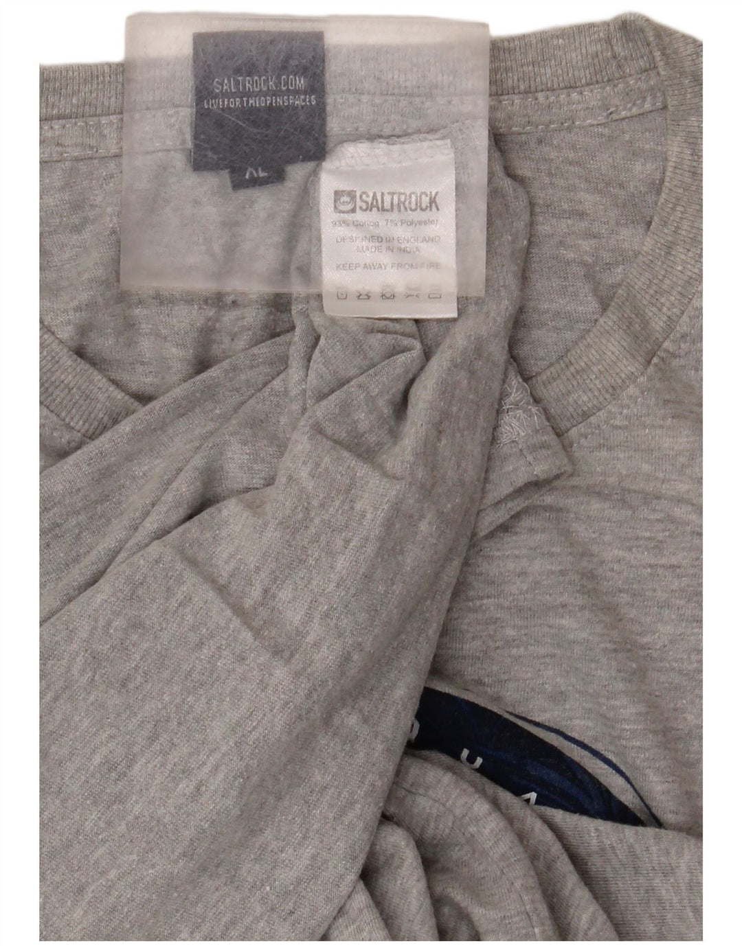 SALTROCK Ανδρικό γραφικό T-Shirt Top XL Γκρι βαμβακερό