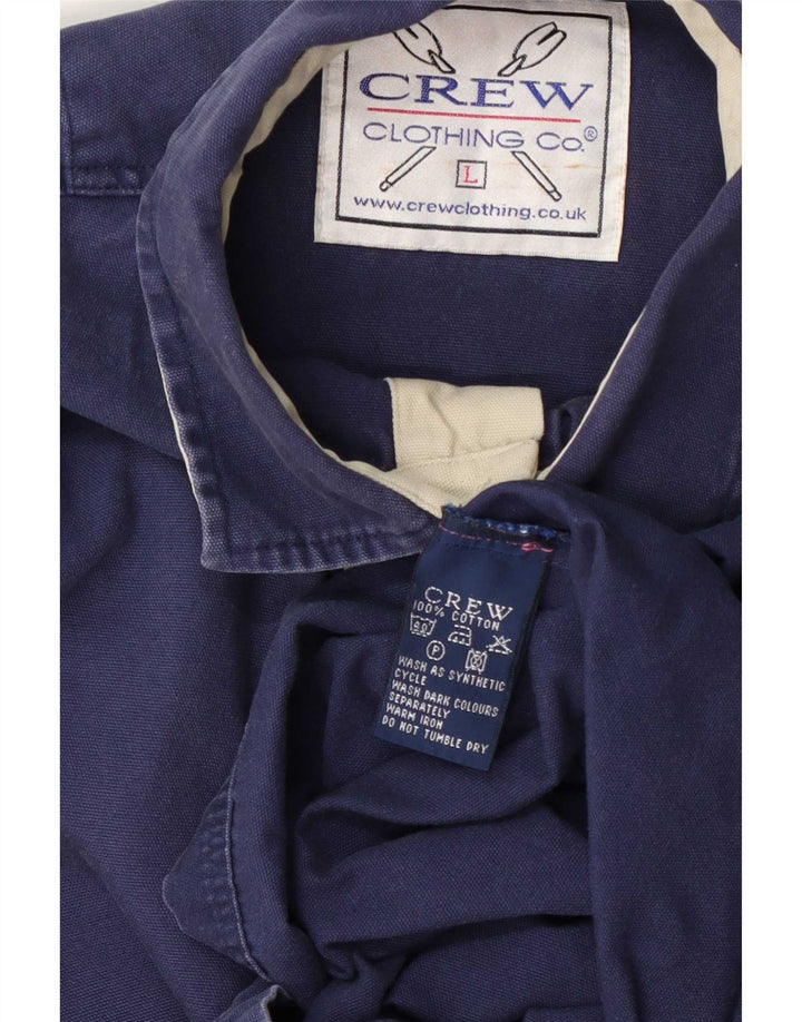 Crew Clothing Ανδρικό πουλόβερ Πουκάμισο μεγάλο navy μπλε βαμβακερό