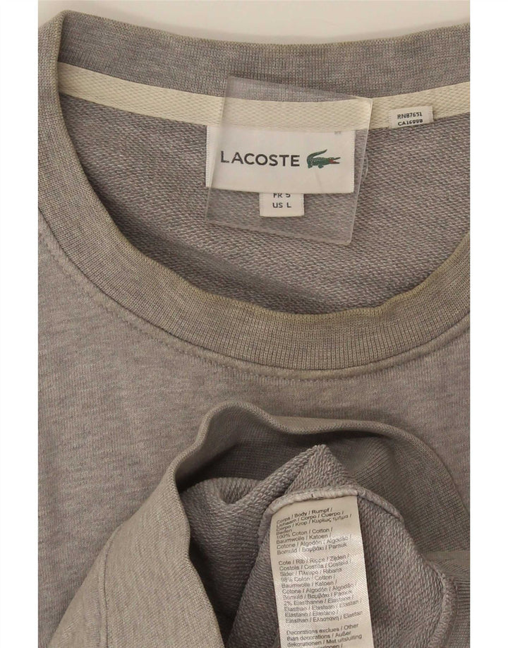 Ανδρικό γραφικό φούτερ Lacoste Jumper Size 5 Μεγάλο γκρι βαμβακερό