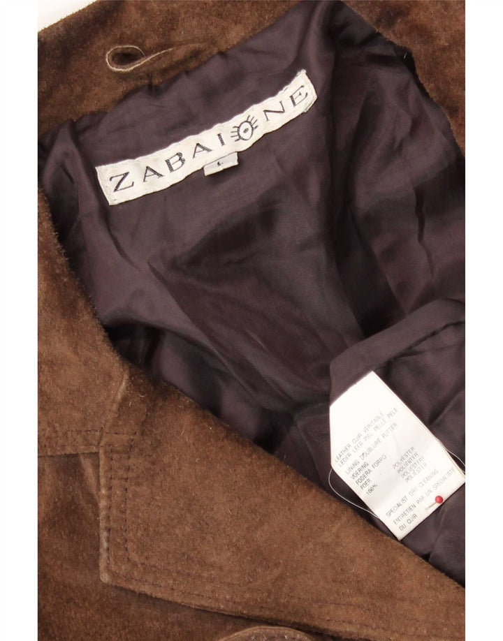 Zabaione Γυναικείο Suede Jacket UK 14 Large Brown Δερμάτινο