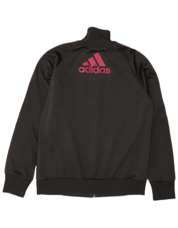 Κορίτσια γραφική αθλητική φόρμα ADIDAS Top Jacket 13-14 Years Black Colourblock