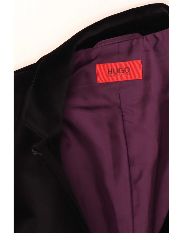 Hugo Boss Γυναικείο βελούδινο σακάκι UK 10 κουμπιού μαύρο