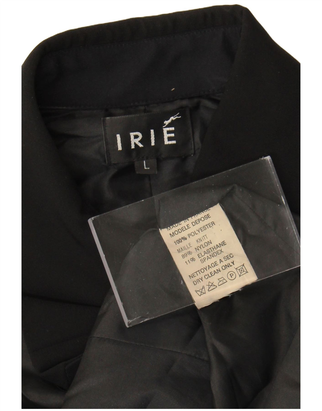 Vintage γυναικείο σακάκι blazer UK 14 μεγάλου μαύρου πολυεστέρα