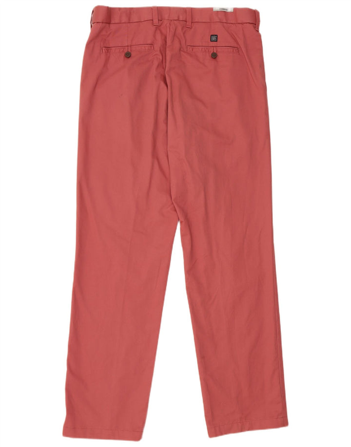 Marks & Spencer Ανδρικό παντελόνι Chino με κανονική εφαρμογή W34 L31 κόκκινο βαμβακερό