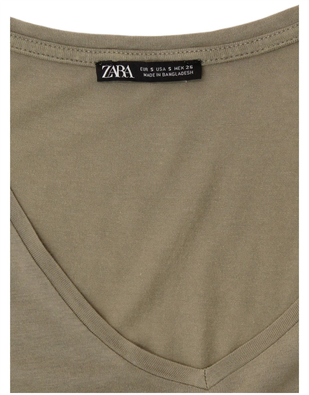 Zara Γυναικείο Φόρεμα A-Line UK 10 Small Khaki
