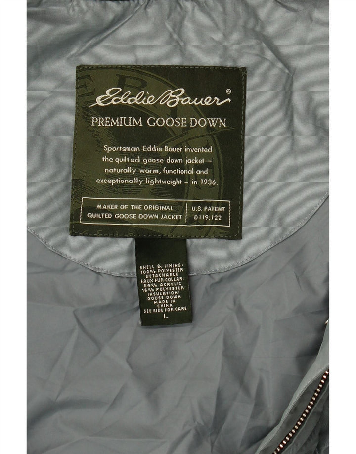 Eddie Bauer Γυναικεία padded Gilet UK 16 Large Blue Polyester