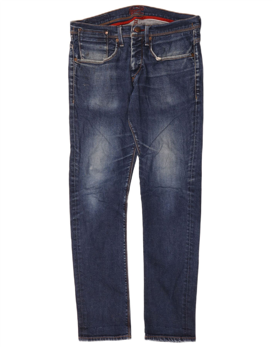 Penguin Mens Slim Jeans W32 L32 Blue Cotton