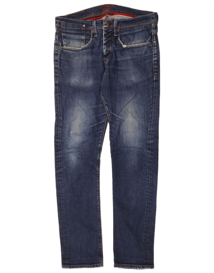 Penguin Mens Slim Jeans W32 L32 Blue Cotton