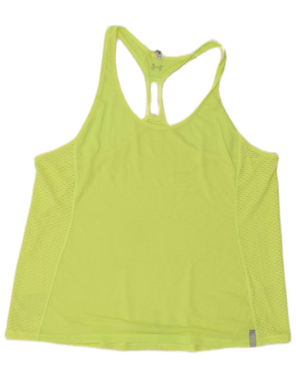 UNDER ARMOR Γυναικείο Heat Gear Loose Fit Vest Top UK 18 XL Green Polyester