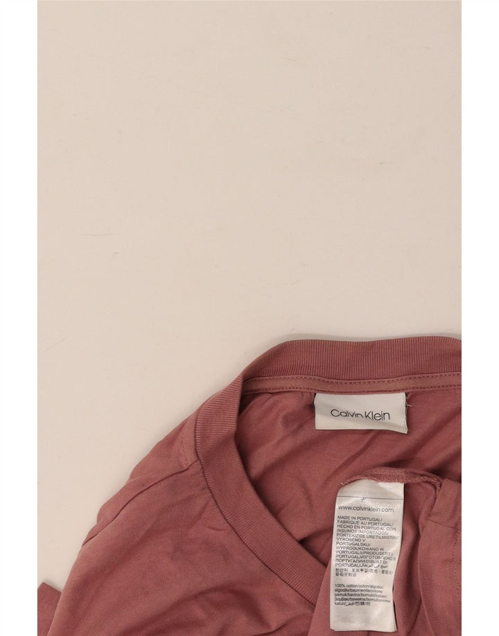 Γυναικείο γραφικό μπλουζάκι CALVIN KLEIN Top UK 18 XL Ροζ βαμβακερό