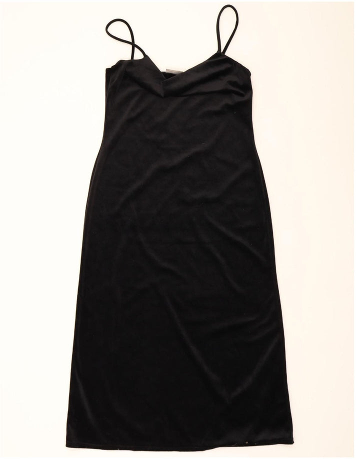 CLASSICS Womens Sleeveless Maxi Dress UK 16 Large  Black Polyester Vintage Classics and Second-Hand Classics from Messina Hembry 