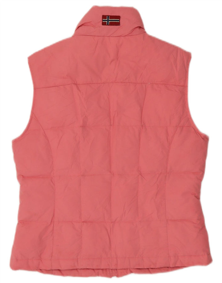 Napapijri Γυναικεία padded Gilet UK 12 Medium Pink