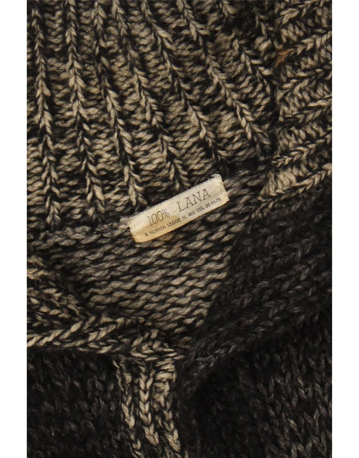 Vintage Ανδρικό μεσαίο μαύρο μαλλί