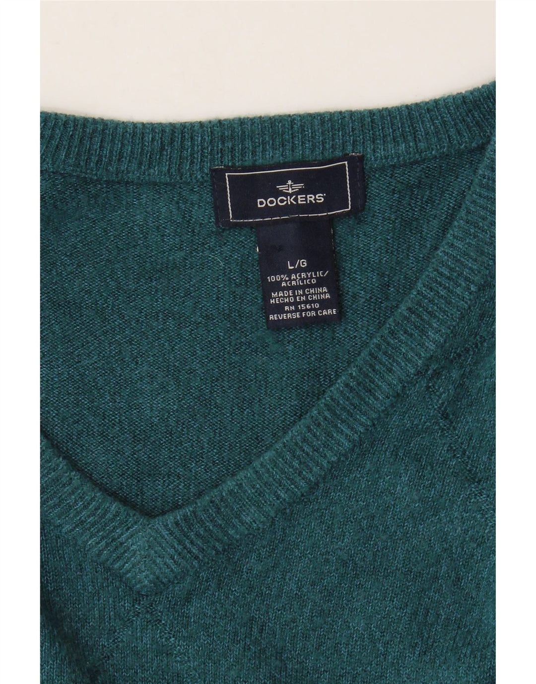 Dockers Ανδρικό πουλόβερ με λαιμόκοψη με λαιμόκοψη μεγάλο μπλε ακρυλικό