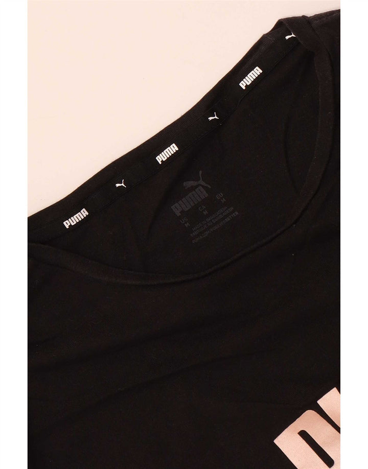 Γυναικείο μπλουζάκι Puma Crop Graphic Top UK 14 Medium Black