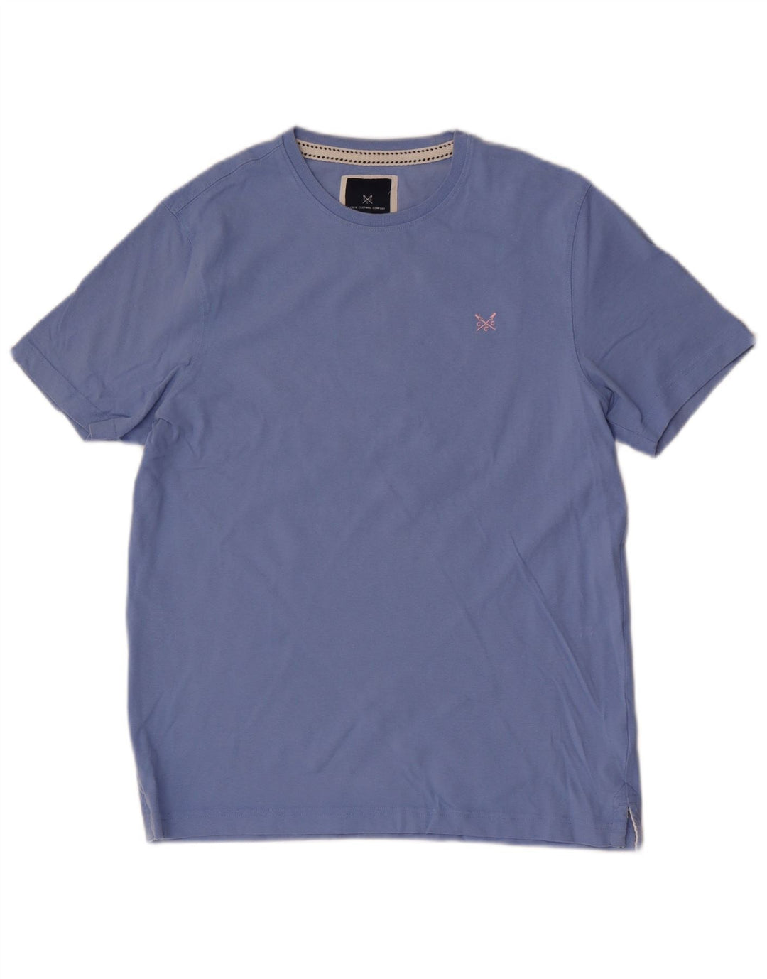 CREW CLOTHING Ανδρικό T-Shirt Top Μεσαίο Μπλε Βαμβακερό