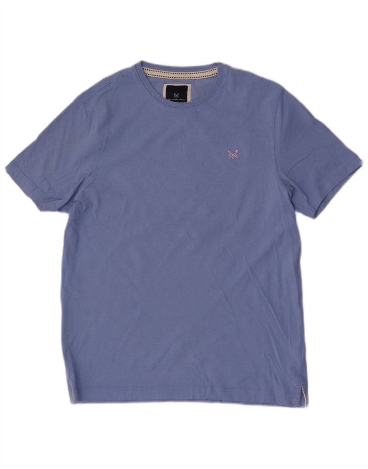 CREW CLOTHING Ανδρικό T-Shirt Top Μεσαίο Μπλε Βαμβακερό