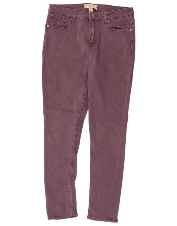 WHITE STUFF Γυναικεία Ψηλόμεση Skinny Jeans UK 14 Large W32 L28 Purple