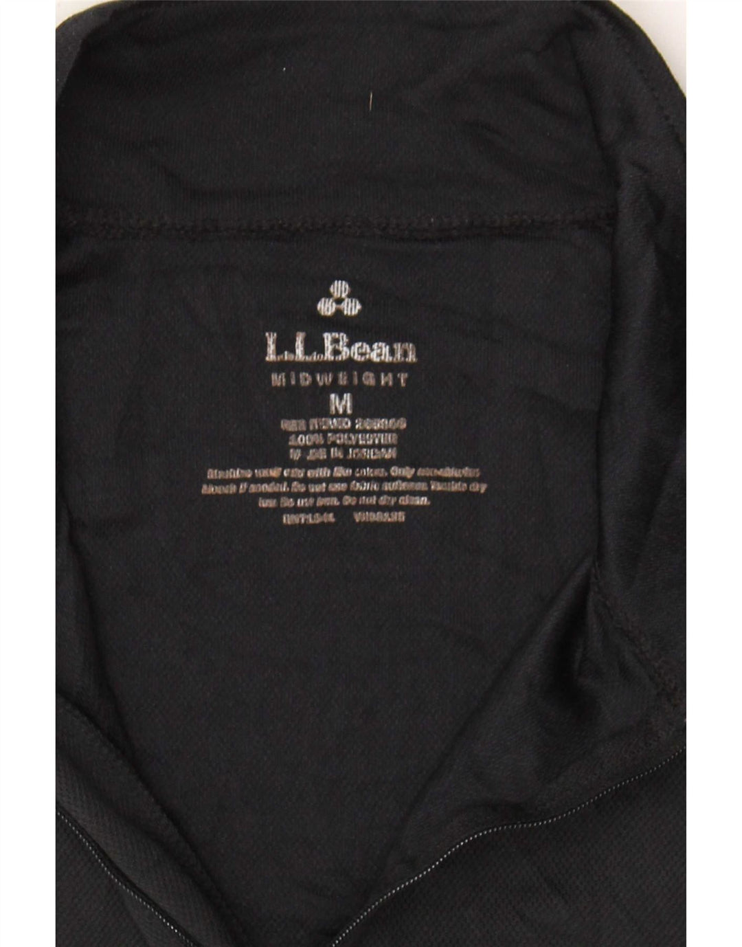 L.L.Bean Ανδρικό μπλουζάκι με φερμουάρ με μακρυμάνικο μεσαίο μαύρο πολυεστέρα