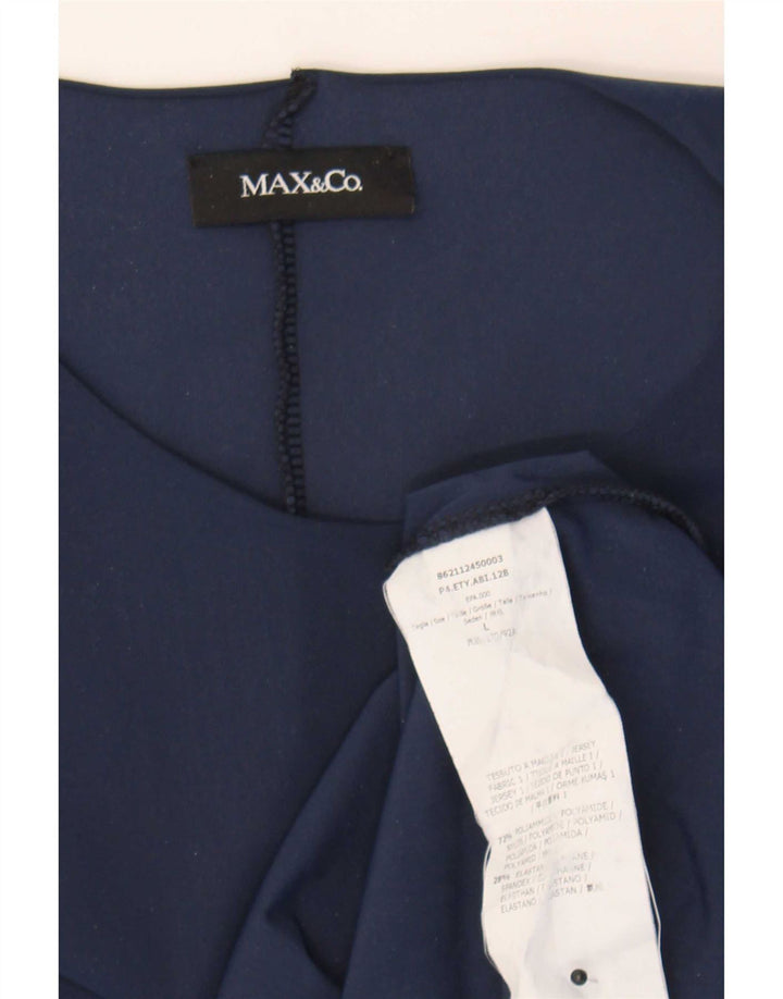 Max&Co. Γυναικείο αμάνικο φόρεμα A-Line UK 14 Large Navy Blue Polyamide