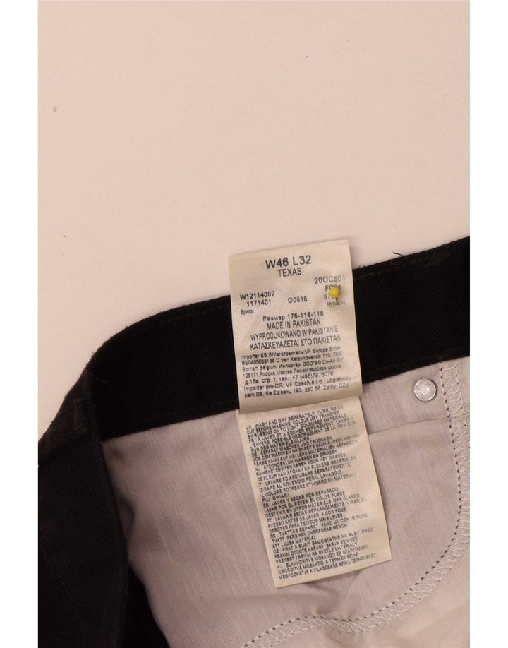 Wrangler Ανδρικό Texas Straight Jeans W46 L30 Μαύρο βαμβακερό