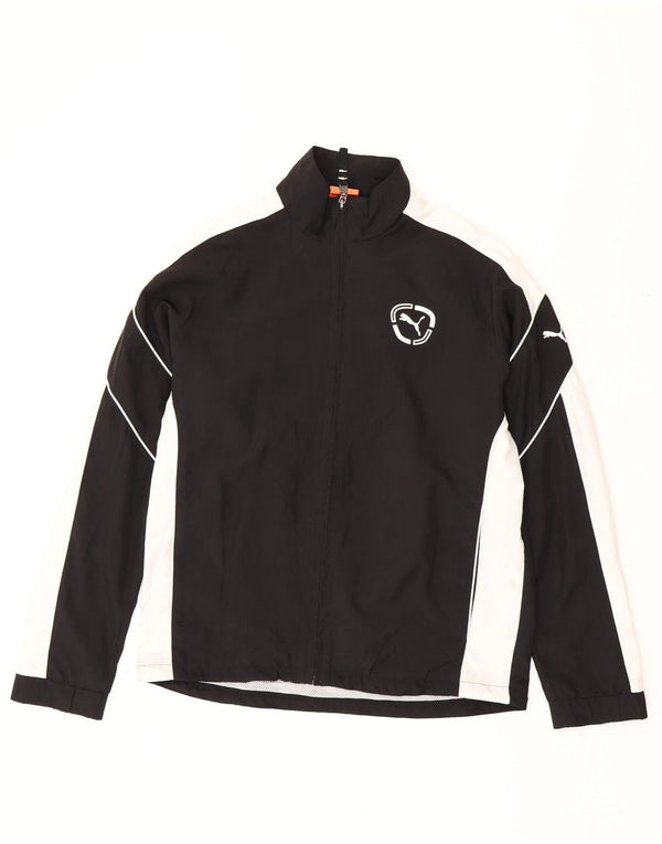 Puma Boys αθλητική φόρμα Top Jacket 13-14 Years XL Black Colourblock Polyester