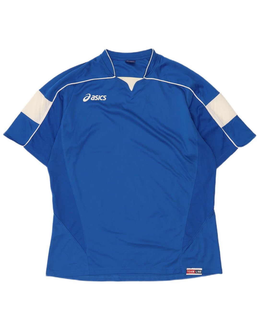 Ανδρικό T-Shirt Asics Top XL Blue Colourblock Πολυεστέρας