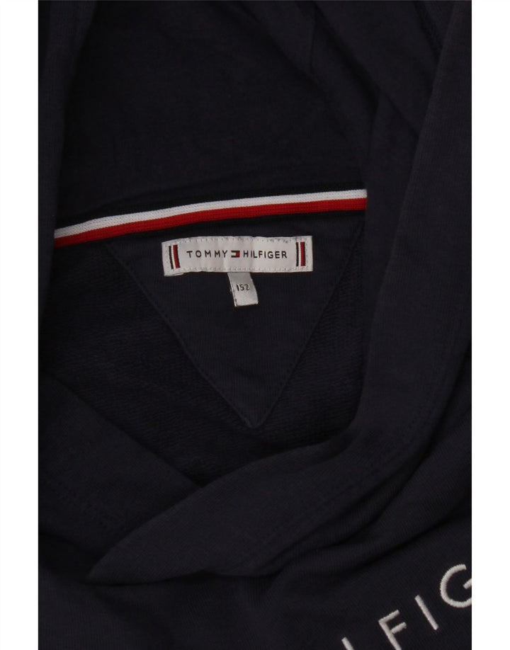 TOMMY HILFIGER Boys Graphic Hoodie Jumper 11-12 ετών Navy Blue