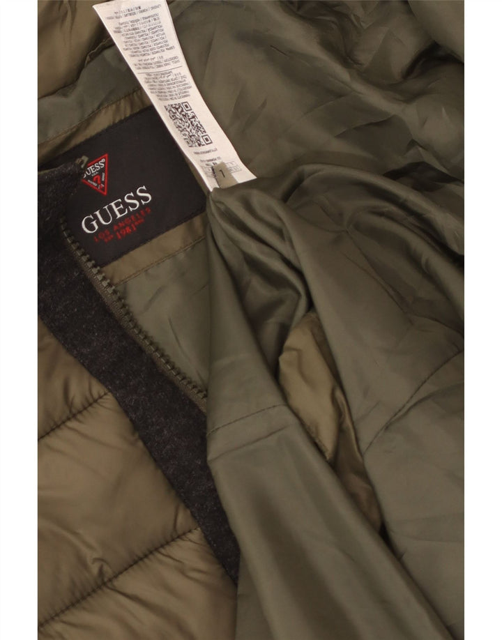 Guess Ανδρικό παλτό UK 40 Large Khaki Polyamide