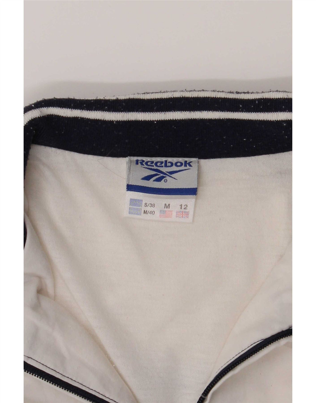 Γυναικεία αθλητική φόρμα Reebok Top Jacket UK 12 Medium Navy Blue Colourblock
