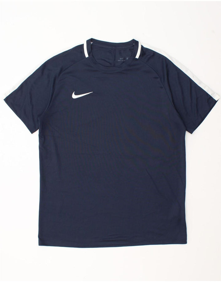 Ανδρικό μπλουζάκι Nike Dri Fit Top Large Navy Blue Colorblock Πολυεστέρας