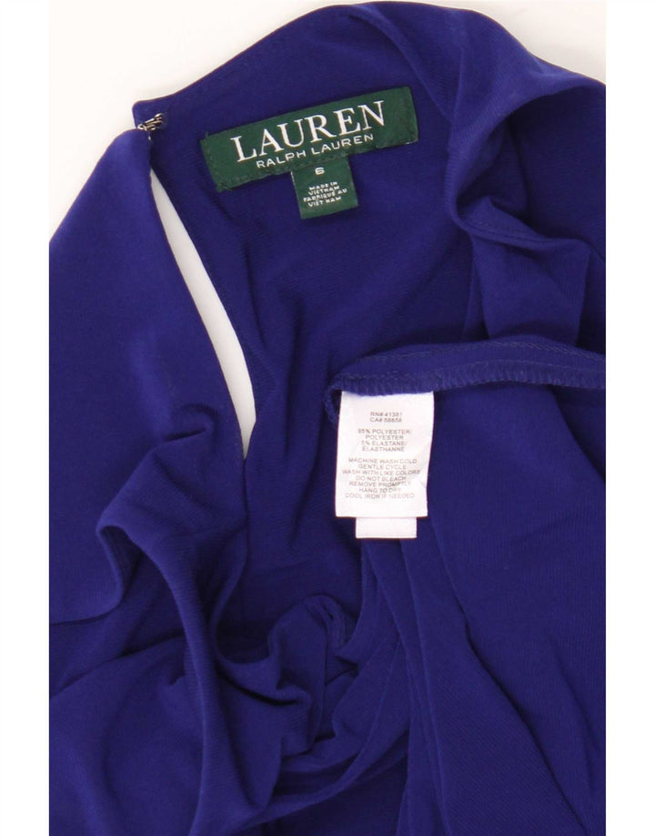 Γυναικείο αμάνικο φόρεμα σκηνής Ralph Lauren US 6 μεσαίου μπλε πολυεστέρα