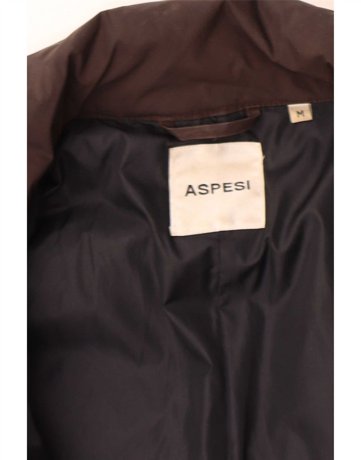 Aspesi Γυναικείο παλτό με κουκούλα με επένδυση UK 14 Medium Brown Nylon