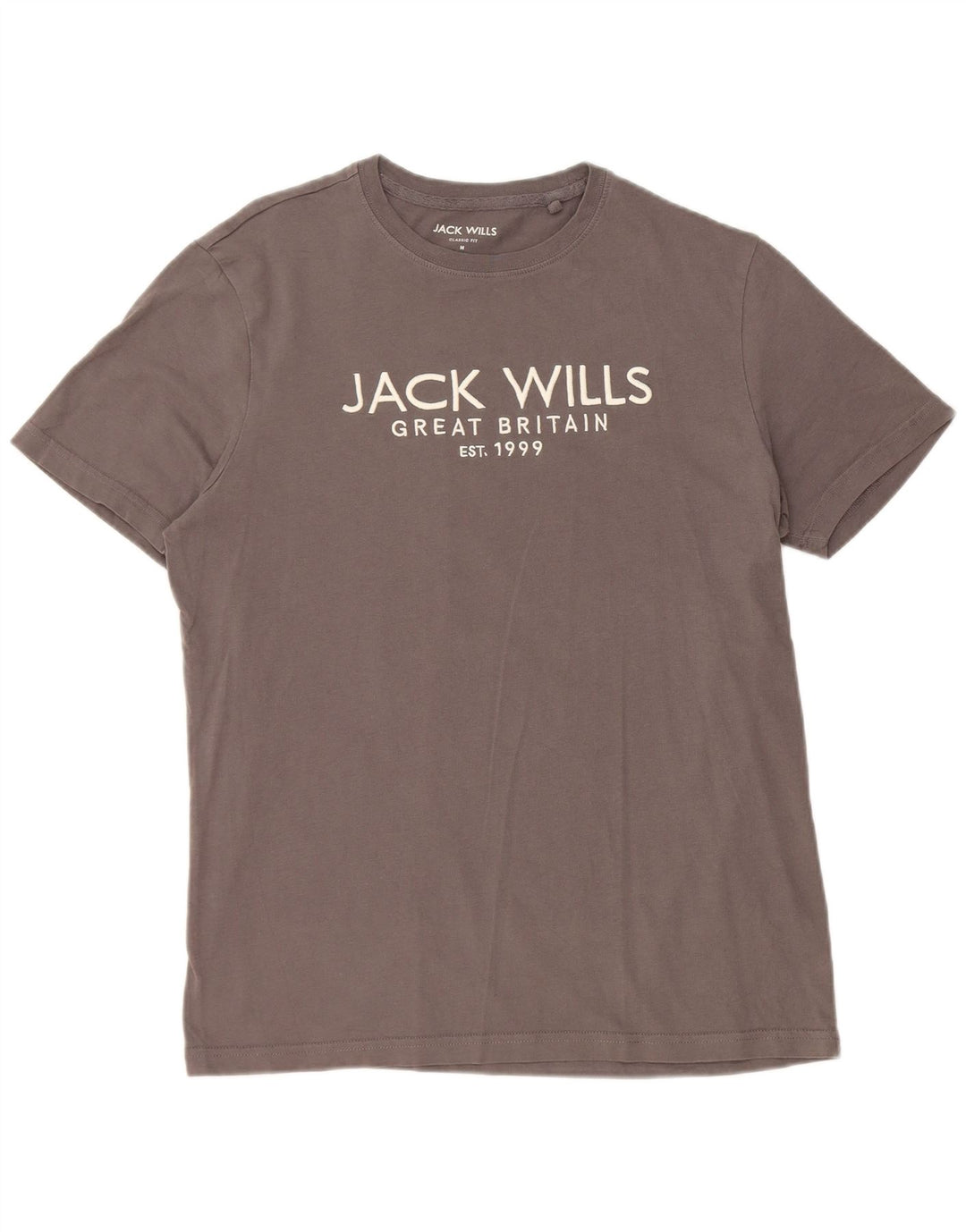 JACK WILLS Ανδρικό γραφικό μπλουζάκι Classic Fit Top Medium Grey