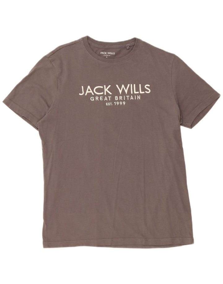 JACK WILLS Ανδρικό γραφικό μπλουζάκι Classic Fit Top Medium Grey