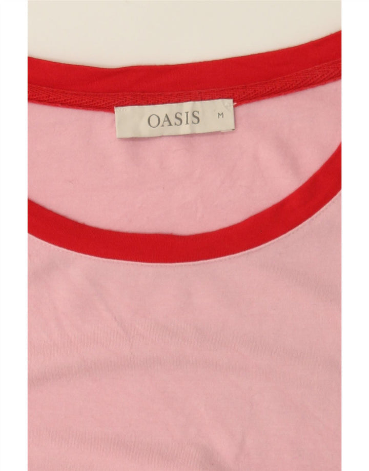 OASIS Womens T-Shirt Top UK 14 Medium Pink Cotton Vintage Oasis and Second-Hand Oasis from Messina Hembry 