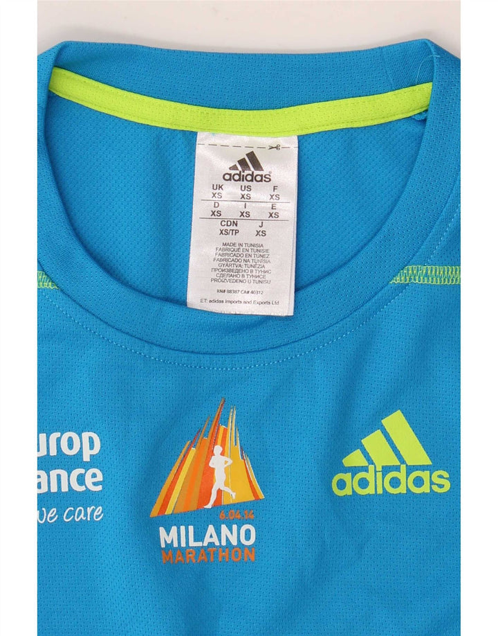 Γραφικό T-Shirt Adidas Mens Climalite Top XS Blue Polyester