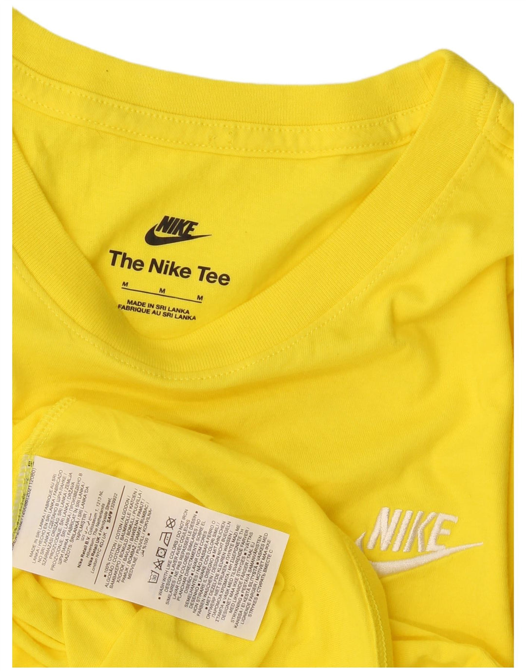 Ανδρικό μπλουζάκι Nike, μεσαίο κίτρινο βαμβακερό