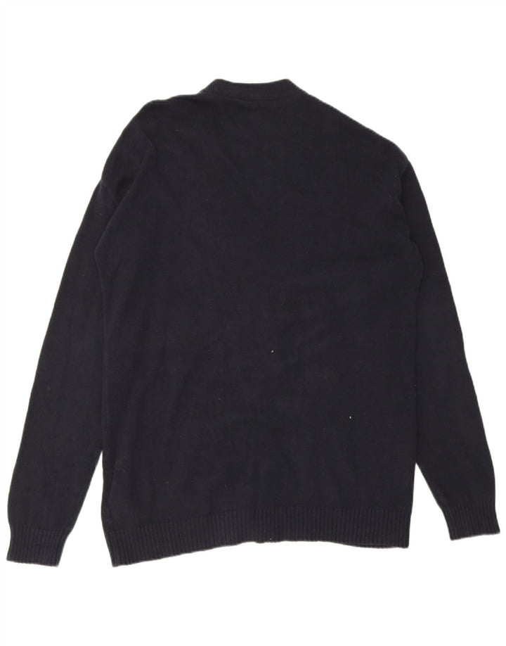 Jack & Jones Ανδρική ζακέτα πουλόβερ μεγάλο ναυτικό βαμβακερό