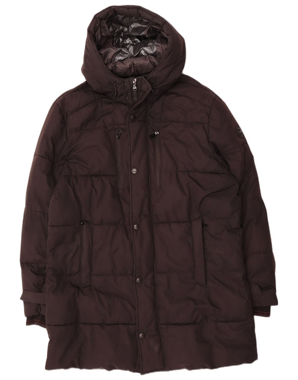 Michael Kors Ανδρικό παλτό με κουκούλα UK 40 Large Black Polyester