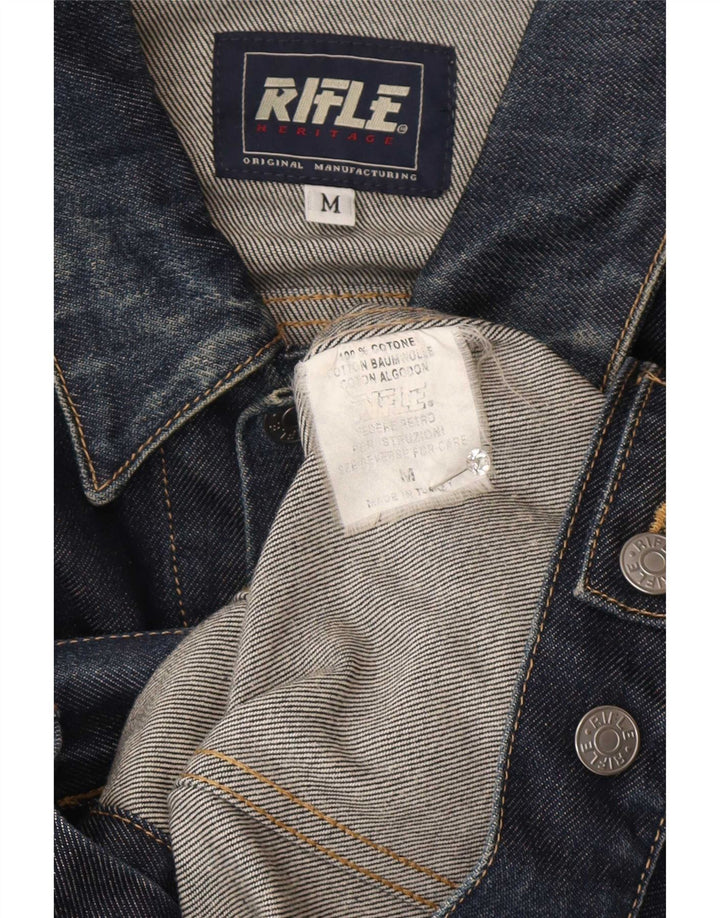 Rifle Ανδρικό Τζιν Μπουφάν UK 38 Medium Navy Blue Cotton