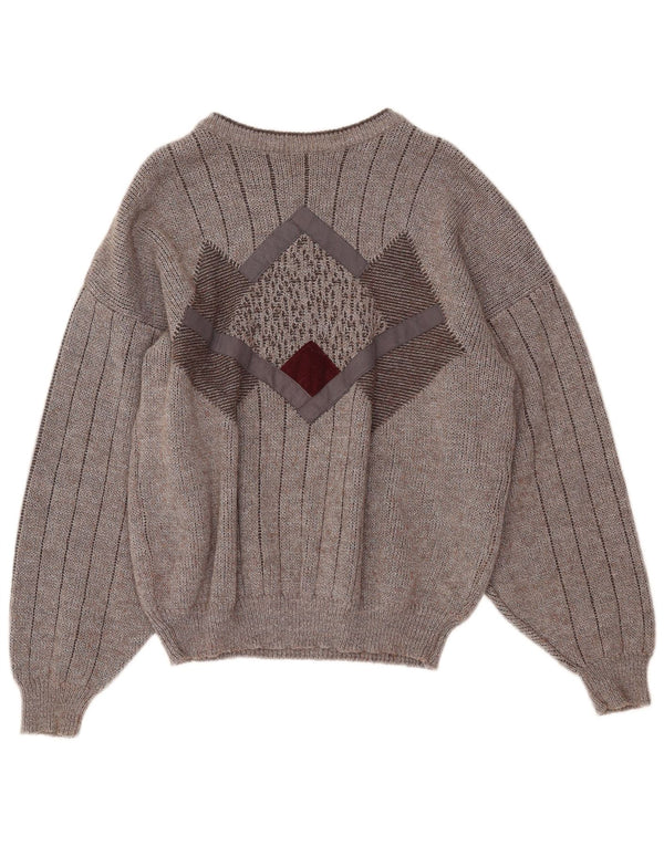 ANGELO LITRICO Ανδρικό πουλόβερ για λαιμό σκάφος IT 48/50 Medium Grey