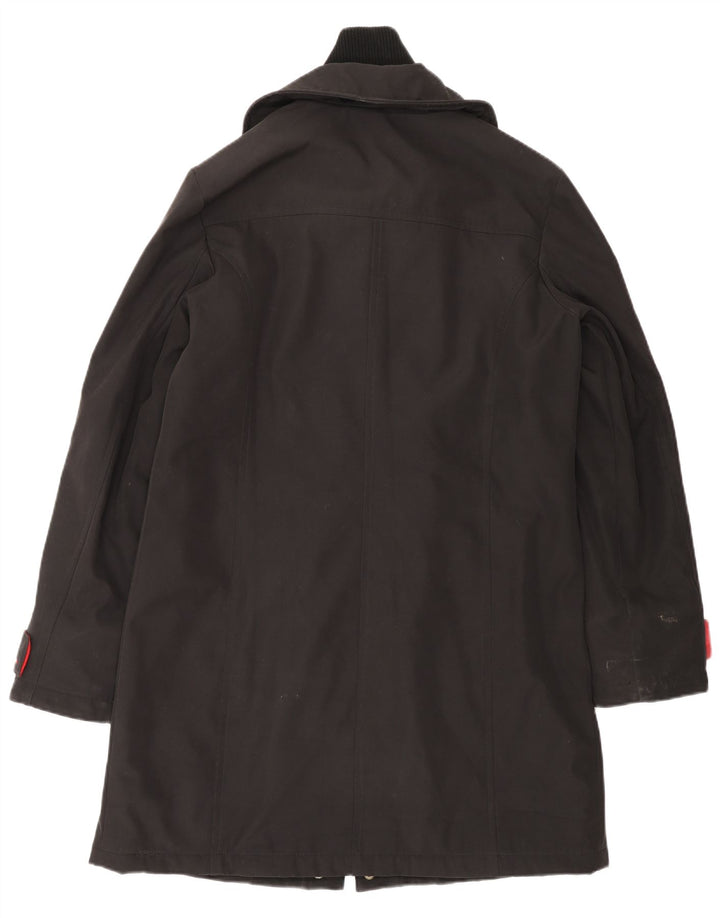 TOMMY HILFIGER Γυναικείο παλτό αντιανεμικό UK 16 μεγάλο μαύρο πολυεστέρα