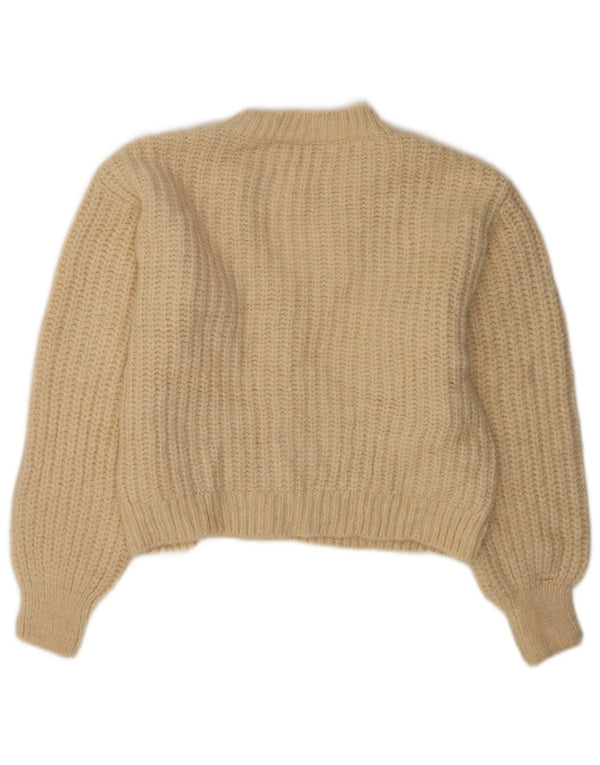 Ζακέτα Zara Crop UK 14 Medium Off White Ακρυλικό