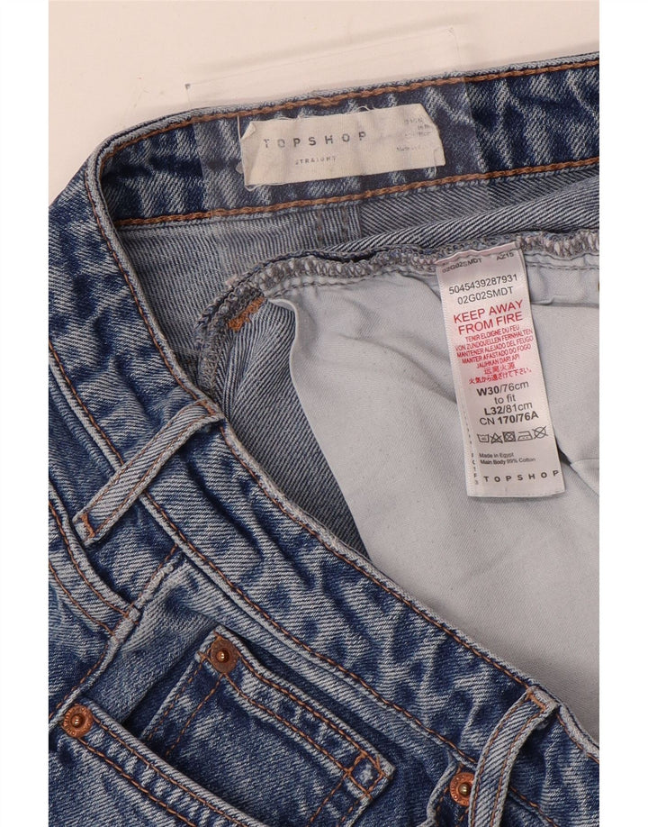 Topshop Γυναικείο ίσιο τζιν W30 L26 Blue Polyester