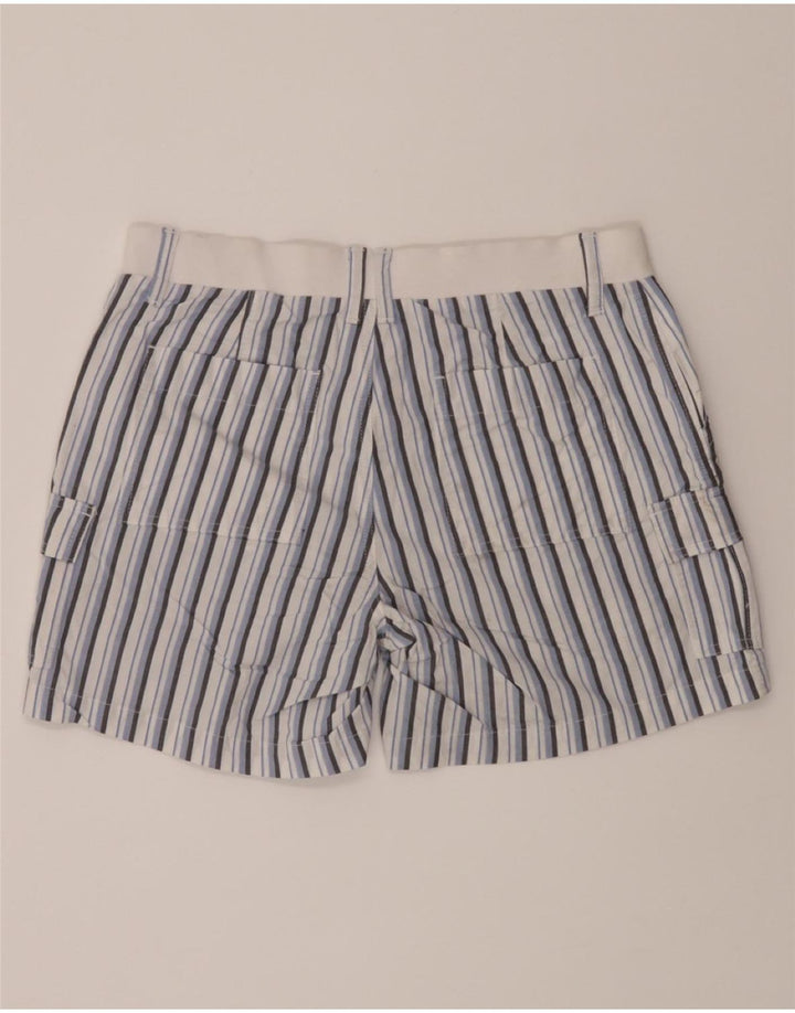 LEE Womens Mid Rise Regular Fit Cargo Shorts US 12 Large W36  Blue Striped Vintage Lee and Second-Hand Lee from Messina Hembry 